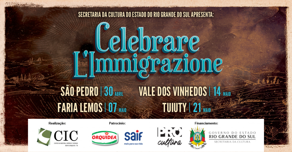 Projeto ‘Celebrare L’Immigrazione’ leva apresentações artísticas aos distritos de Bento Gonçalves